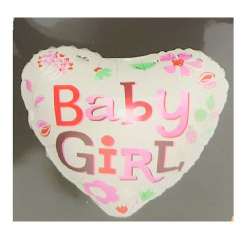 GENERICO - Globo Baby Girl Latex 45X45 Cm Color Blanco