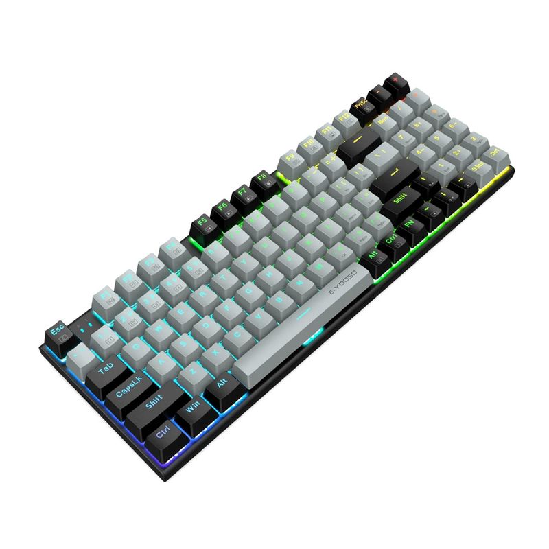 GENERICO - Teclado Gamer Eyooso Z19 Mecánico Rgb 94 Teclas Axis Rojo