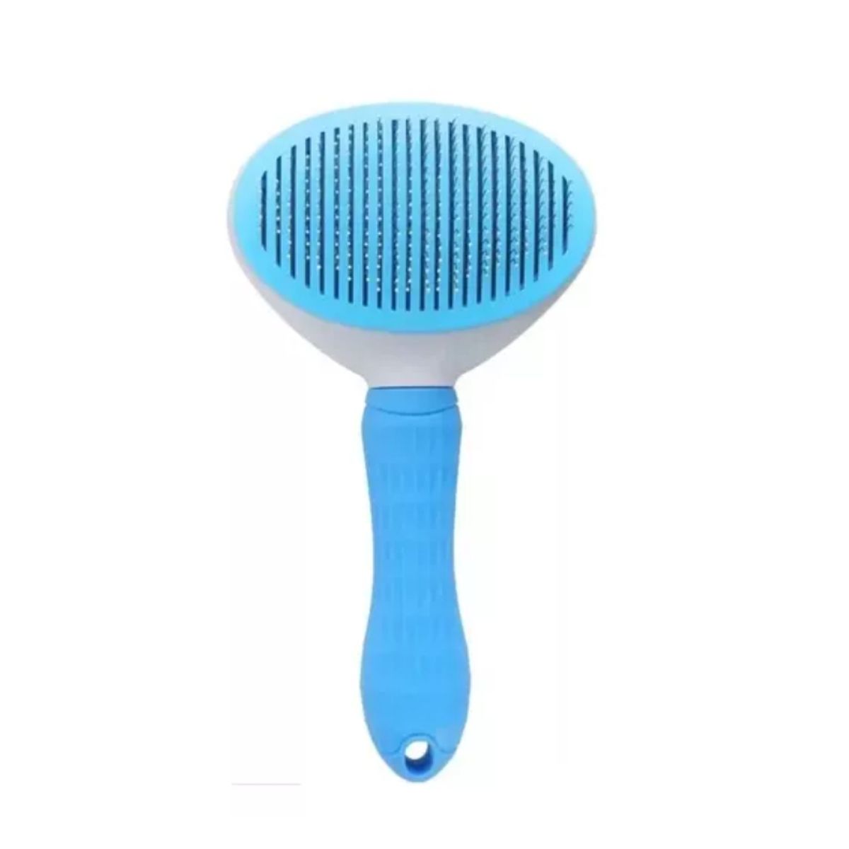 GENERICO - Cepillo Para Perros Y Gatos Con Expulsador De Pelo Celeste