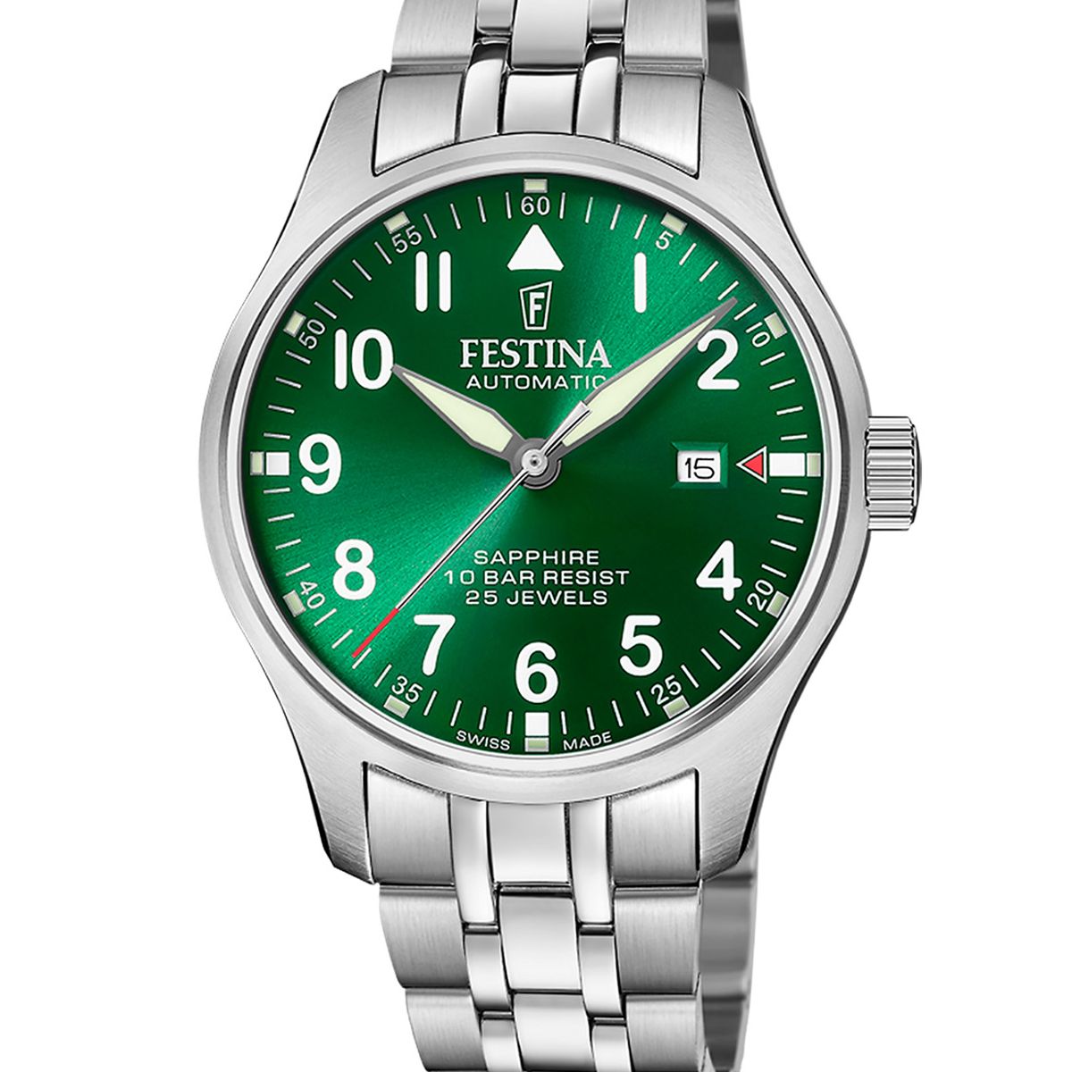 FESTINA SWISS - Reloj F20151/B Festina Swiss Verde Hombre Swiss Made
