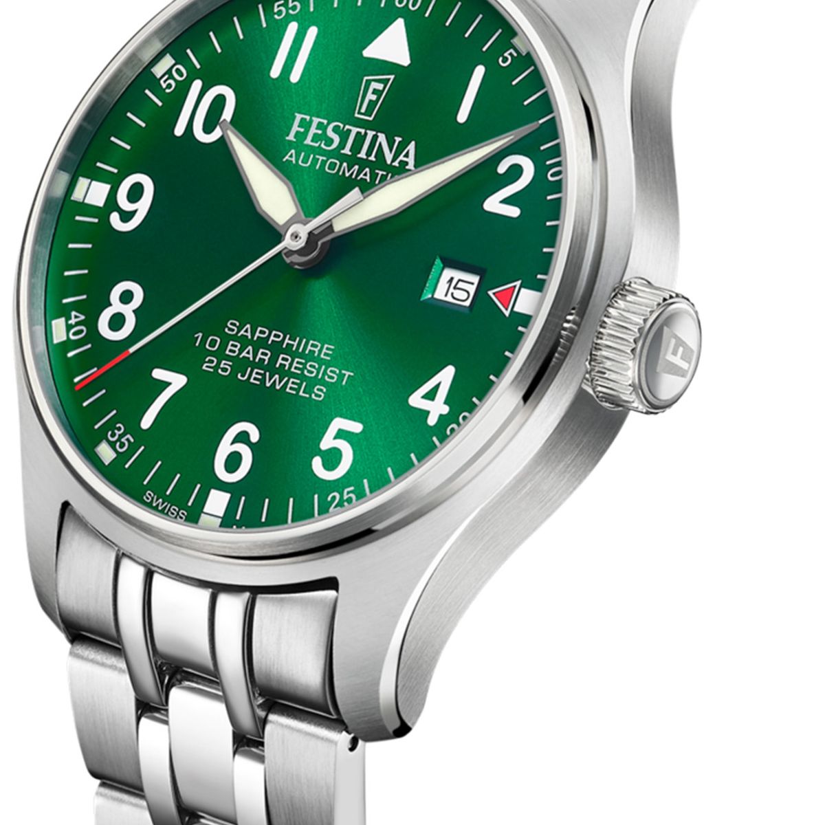 FESTINA SWISS - Reloj F20151/B Festina Swiss Verde Hombre Swiss Made