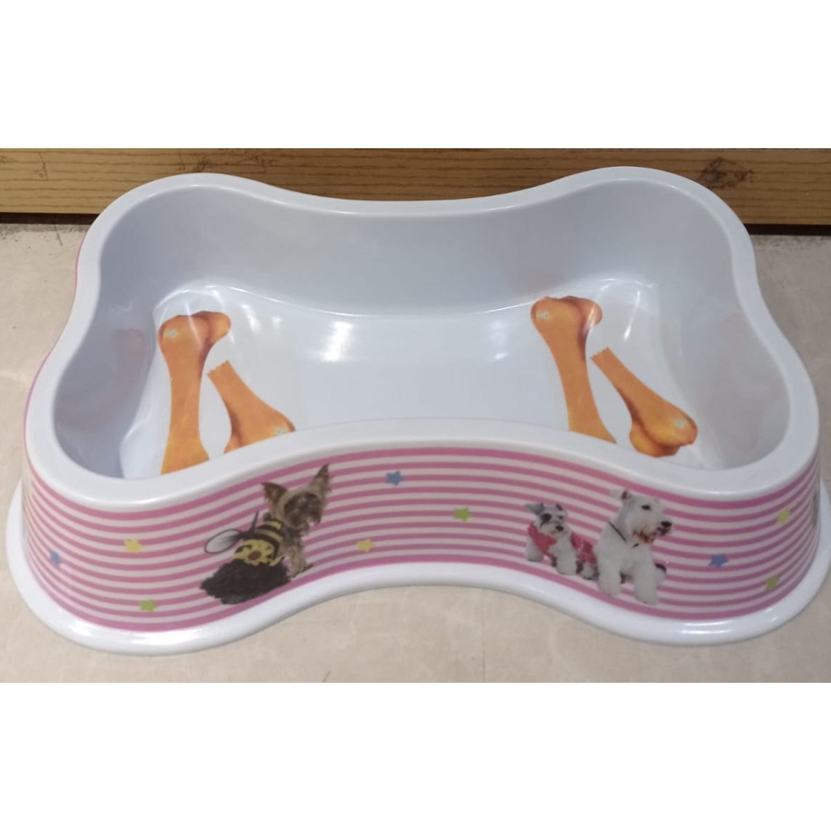 GENERICO - Plato Grande Para Perros Diseños De Huesos