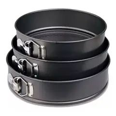 GENERICO - Set 3 Moldes Redondos Moldes Para Reposteria Antiadherente