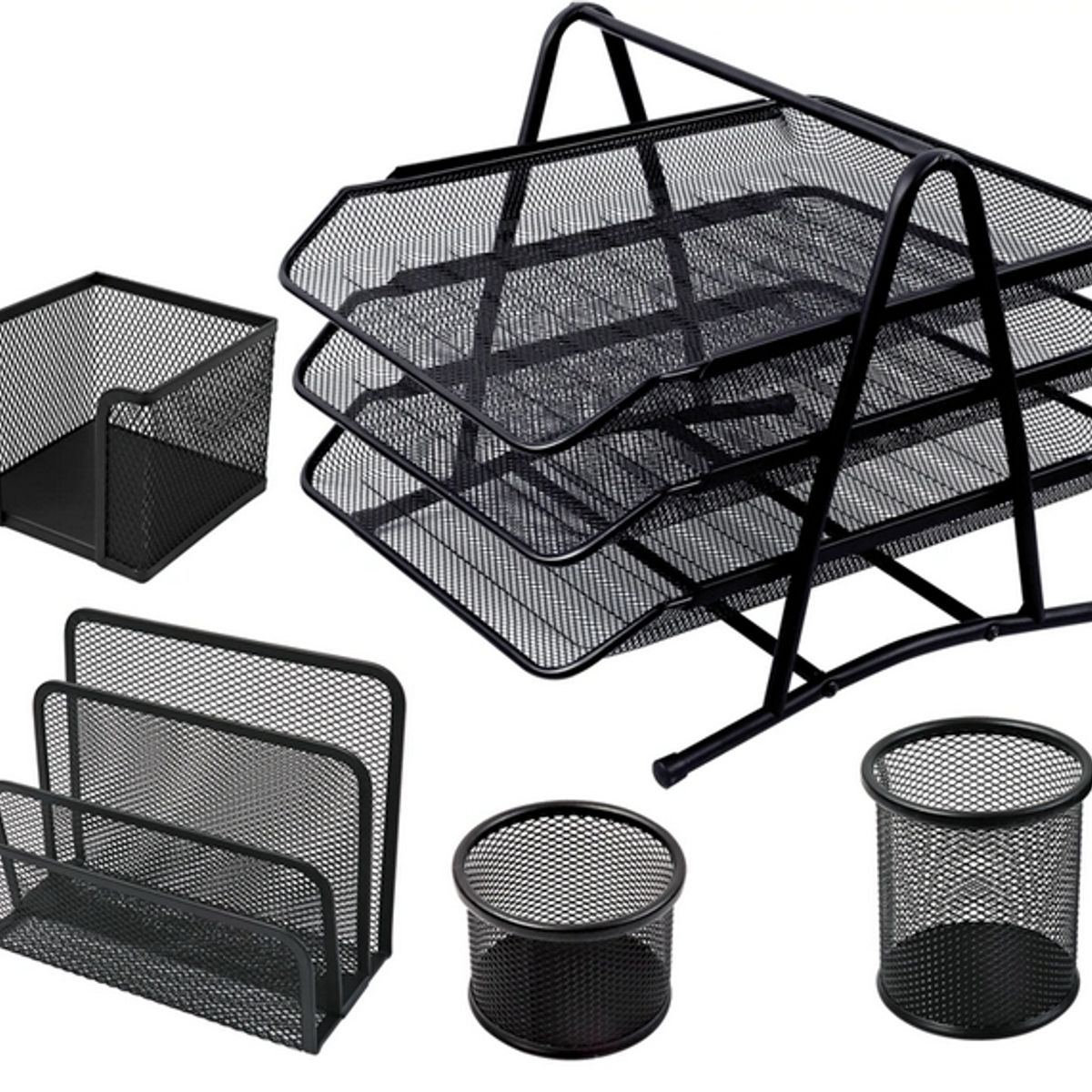 FOSKA - SET ESCRITORIO 5 PIEZAS NEGRO