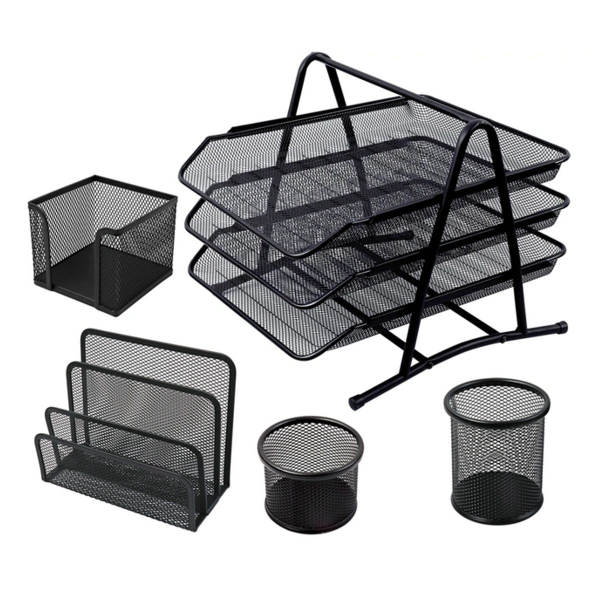 FOSKA - SET ESCRITORIO 5 PIEZAS NEGRO