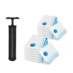 CASATUA - Bolsas Al Vacio Compresion Ropa Set 12 50x70 + Bomba