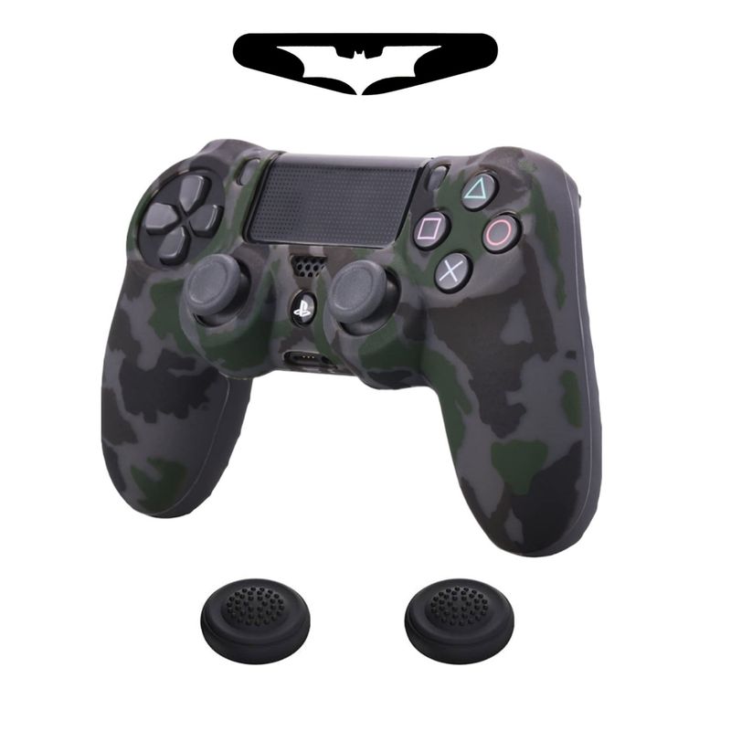 GENERICO - Funda Protectora Silicona Camuflaje Control PlayStation 4 Verde Camo
