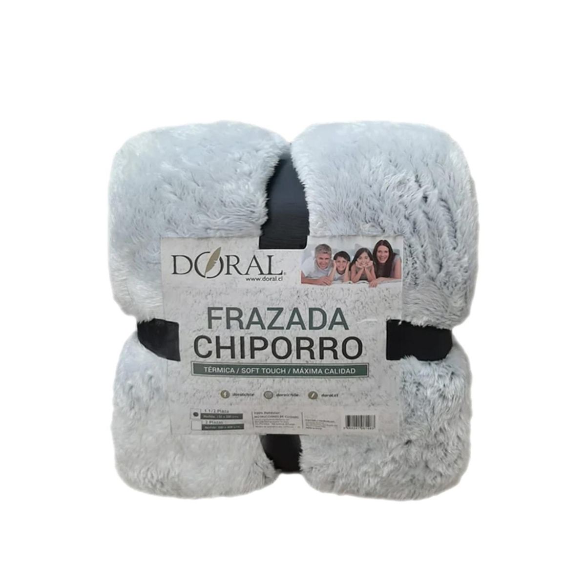 DORAL - Frazada Chiporro 1.5 Plazas Tonos Blancos Doral --bv--