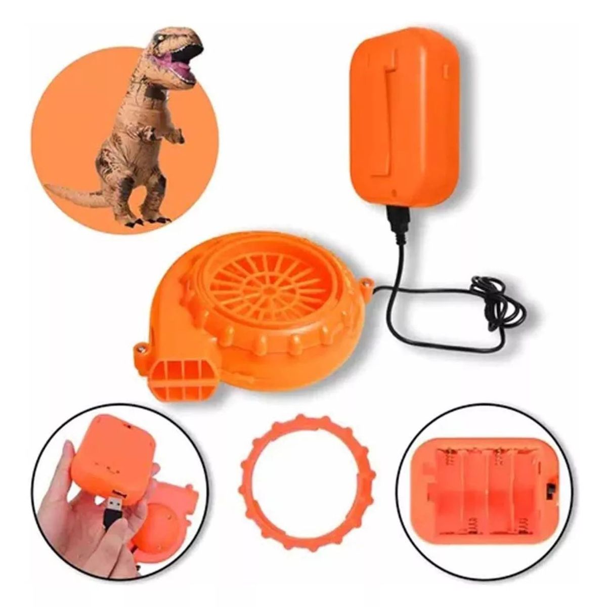 KUANGYE - Mini Ventilador Inflador Repuesto Para Disfraz Inflable