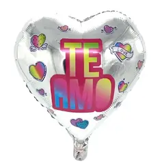 GENERICO - Globo Corazón Metalico Te Amo Rosa Funky X50