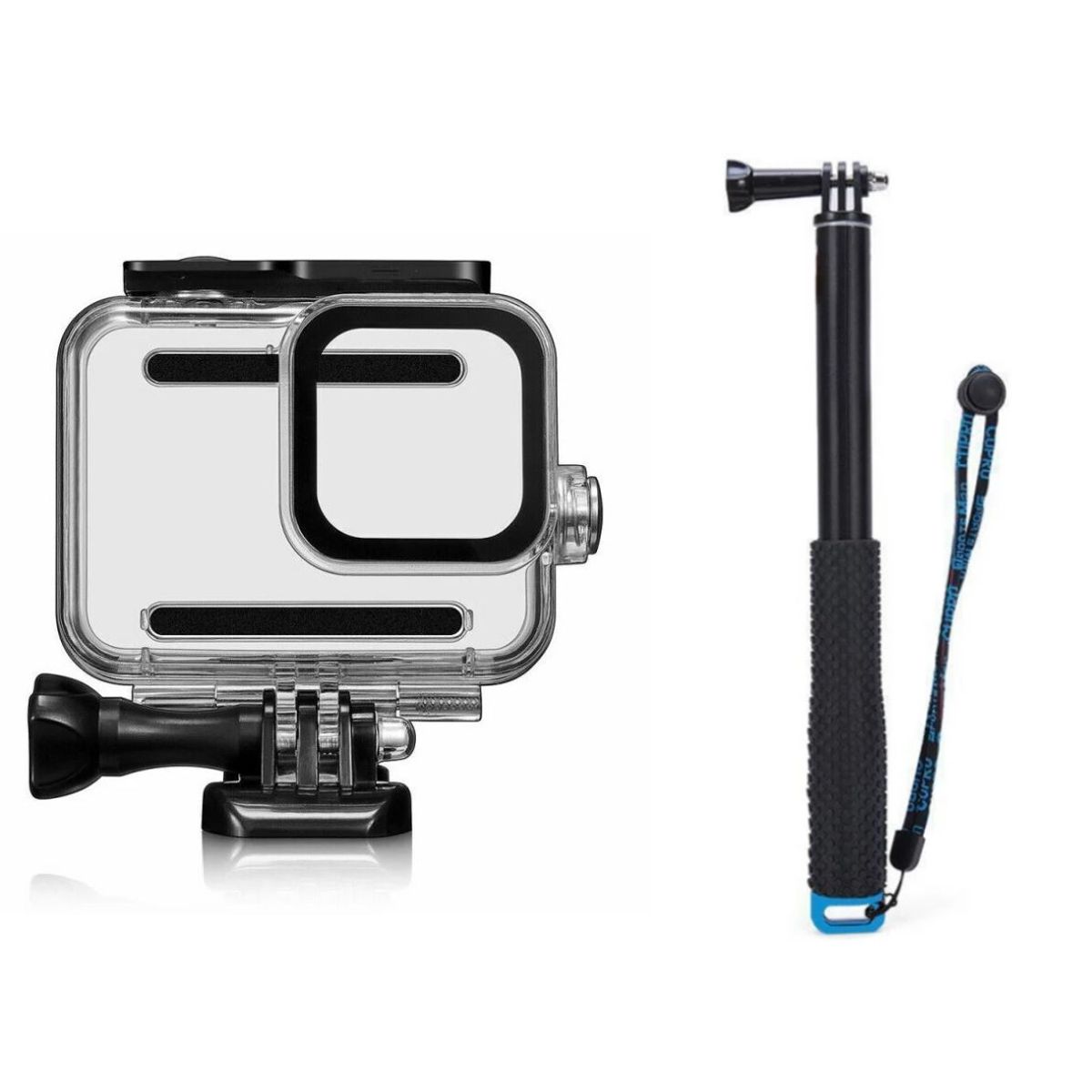 GENERICO - KIT CARCASA + MONÓPODO SUMERGIBLE GOPRO 9 10