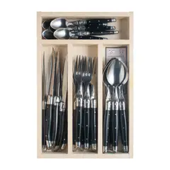 LAGUIOLE - SET 24 PIEZAS NEGRO