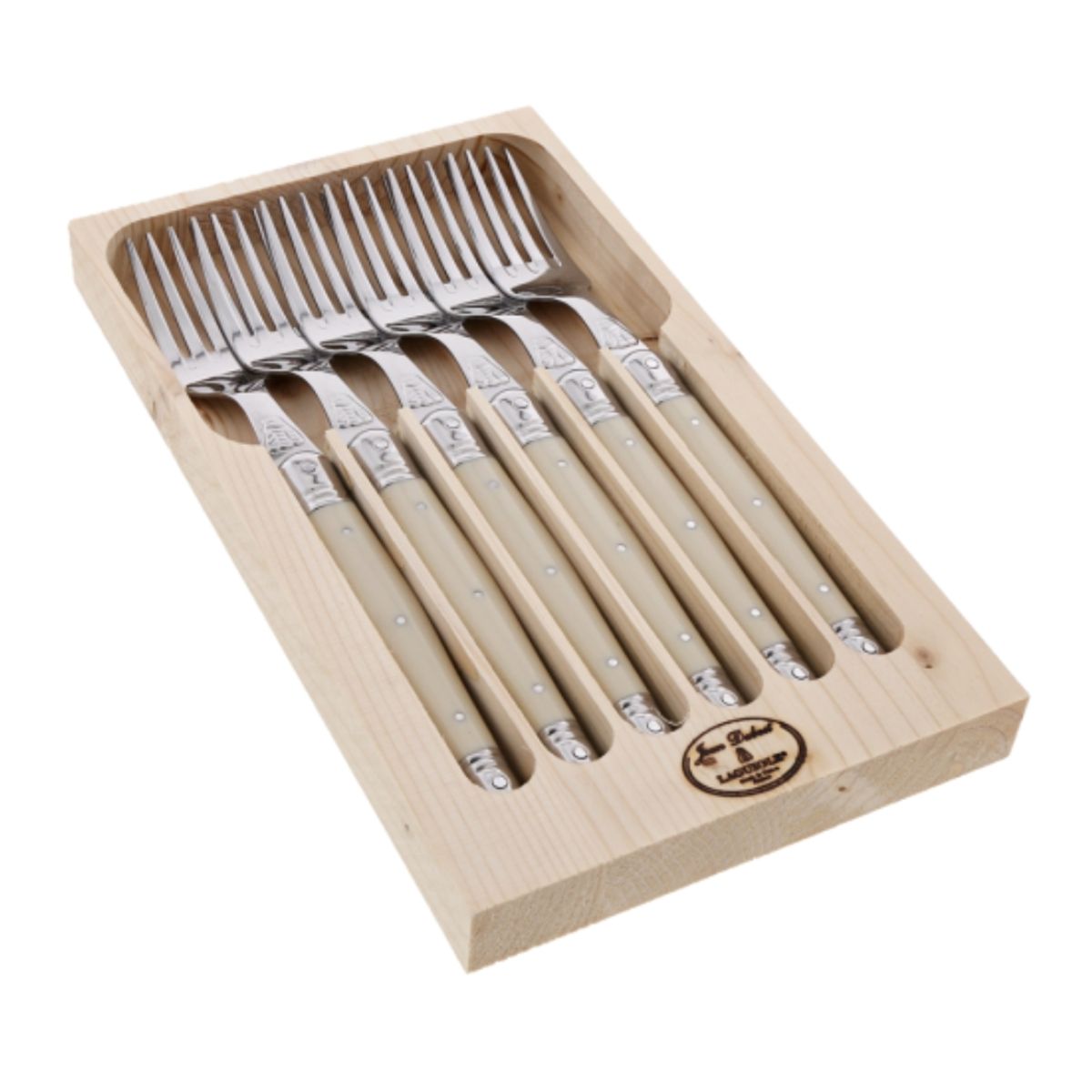 LAGUIOLE - Set 6 tenedores ivory