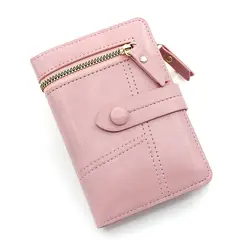 VATYERTY - Billetera Pequeña Con Cremallera Cuero - Rosado