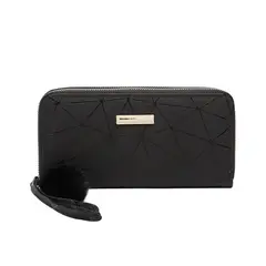 VATYERTY - Cartera Larga Bordada Con Corazones Negro