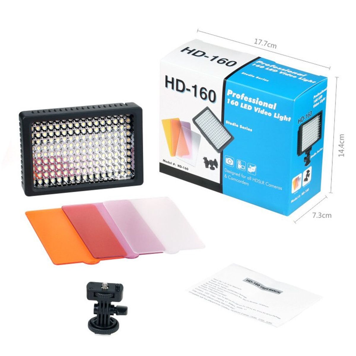 GENERICO - FOCO LED 160 + 3 FILTROS COLORES