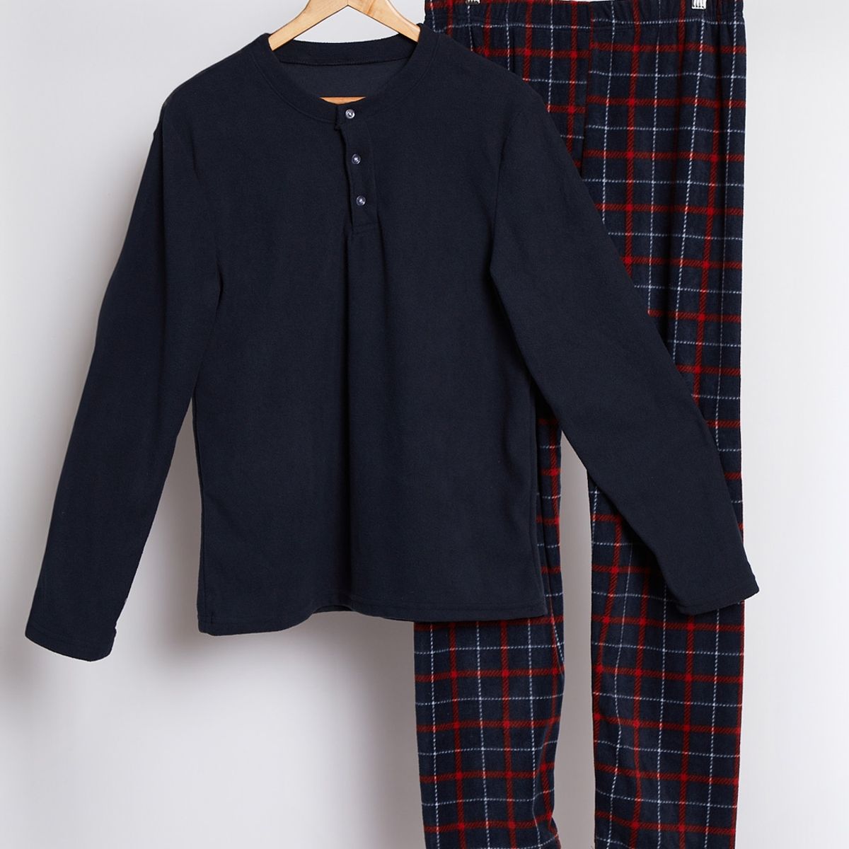 FAMILY SHOP - Pijama Hombre Azul Polar Escoces Family Shop