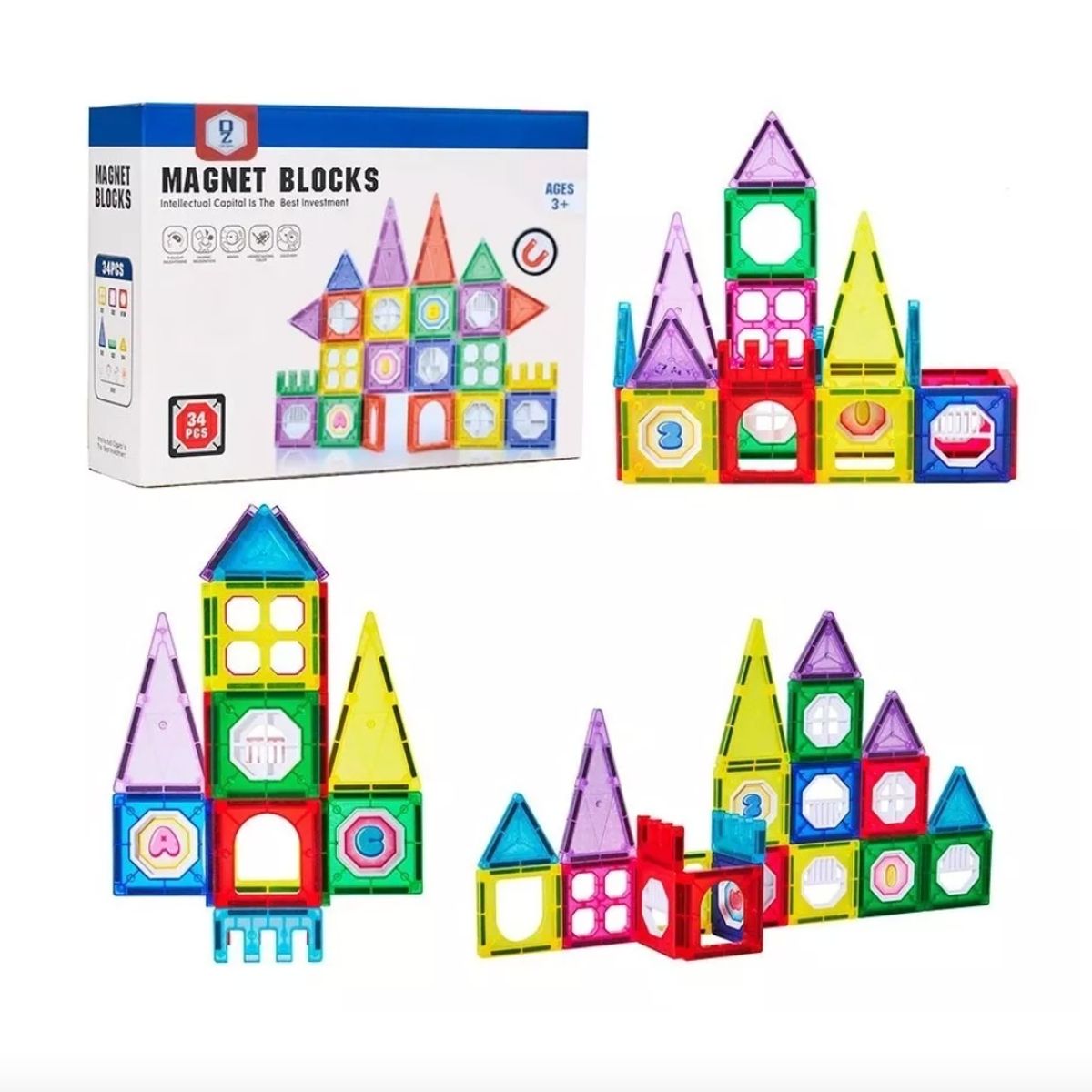 GENERICO - Bloques Magnetico Juego Didactico 34 Pcs Niños / N Ofertas