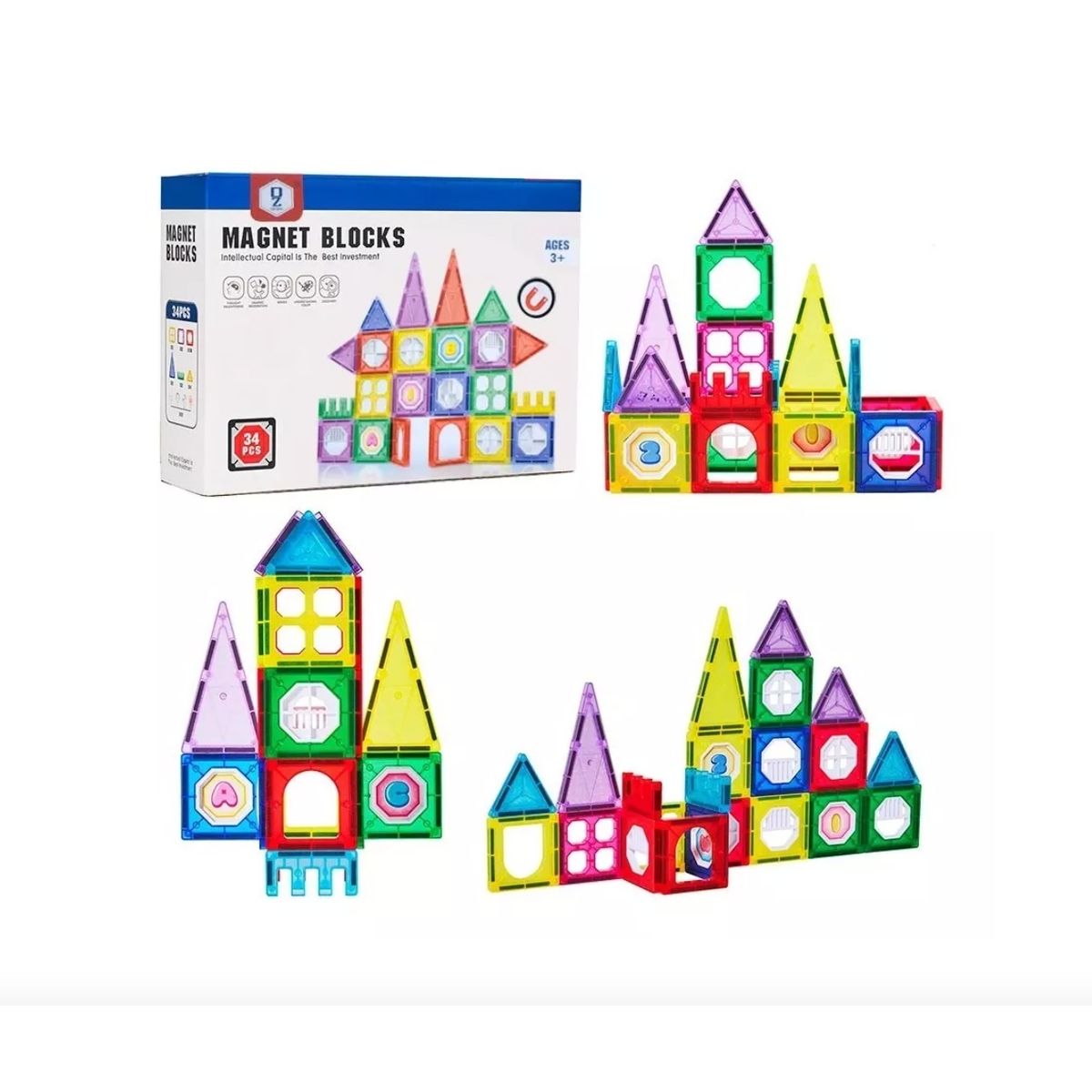 GENERICO - Bloques Magnetico Juego Didactico 34 Pcs Niños / N Ofertas
