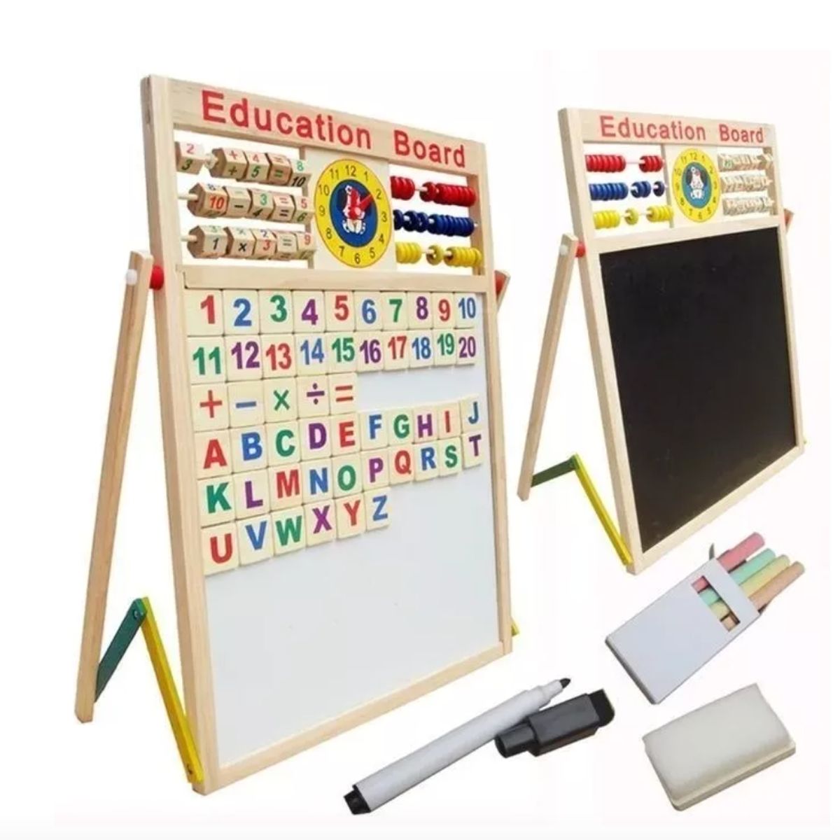 GENERICO - Pizarra Didactica 2 En 1 Tiza Y Magnetica Pizarra Niños