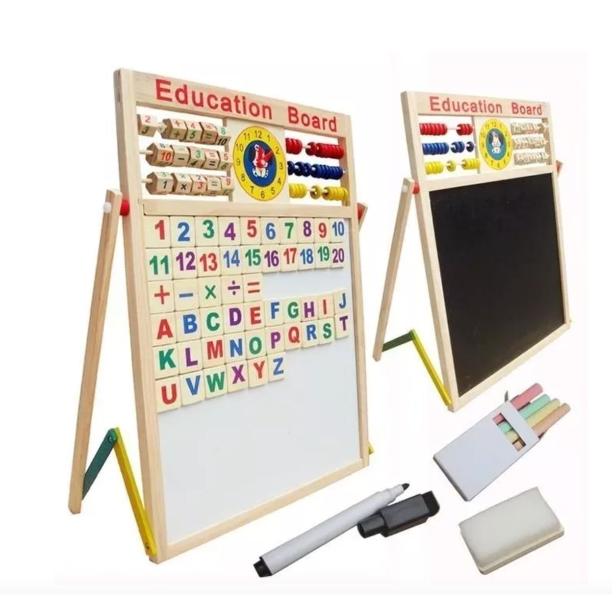 GENERICO - Pizarra Didactica 2 En 1 Tiza Y Magnetica Pizarra Niños