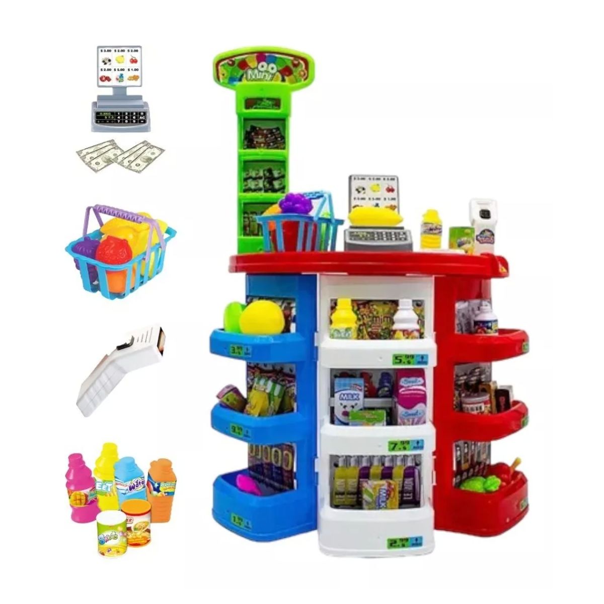 GENERICO - Supermercado Mini Market Juguete Para Niños 38 Pcs