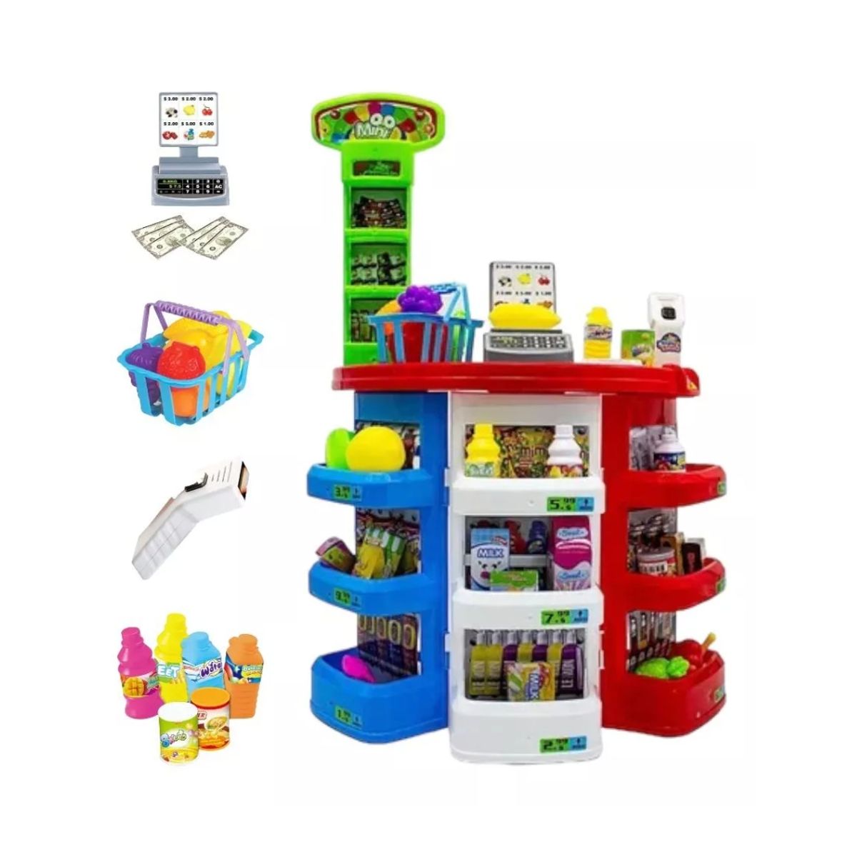 GENERICO - Supermercado Mini Market Juguete Para Niños 38 Pcs