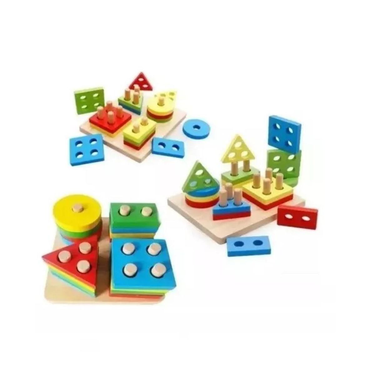 TOLIPA - Figuras Geométricas Encaje Básico 4 figuras  Tolipa Set de 16 unidades