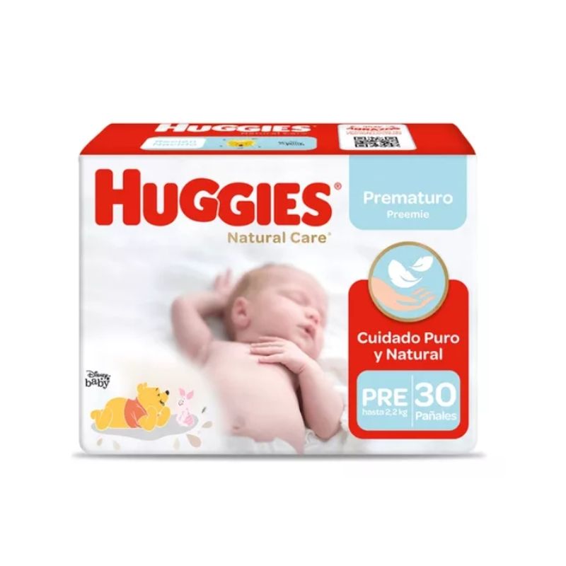HUGGIES - Pañales Huggies Natural Talla Prematuro x4