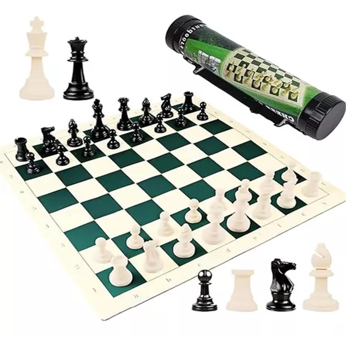 GENERICO - Tablero Ajedrez Calidad Profesional Grande Enrollable