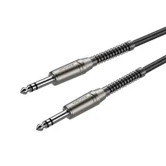 GENERICO - Cable plug jack 6.3 a 6.3 Stereo de 3mts balanceado