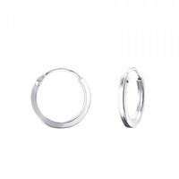 Aros Unisex Argolla Plana 14 mm plata