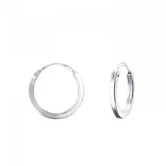 GOIA - Aros Unisex Argolla Plana 14 mm plata