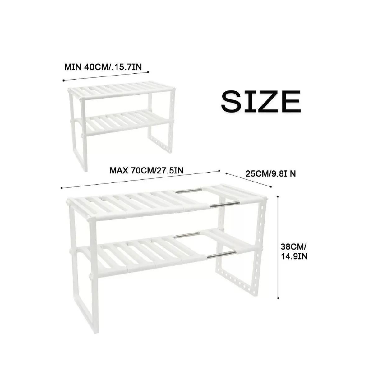 GENERICO - Organizador Multiuso Estante Ajustable Cocina Baño Casa
