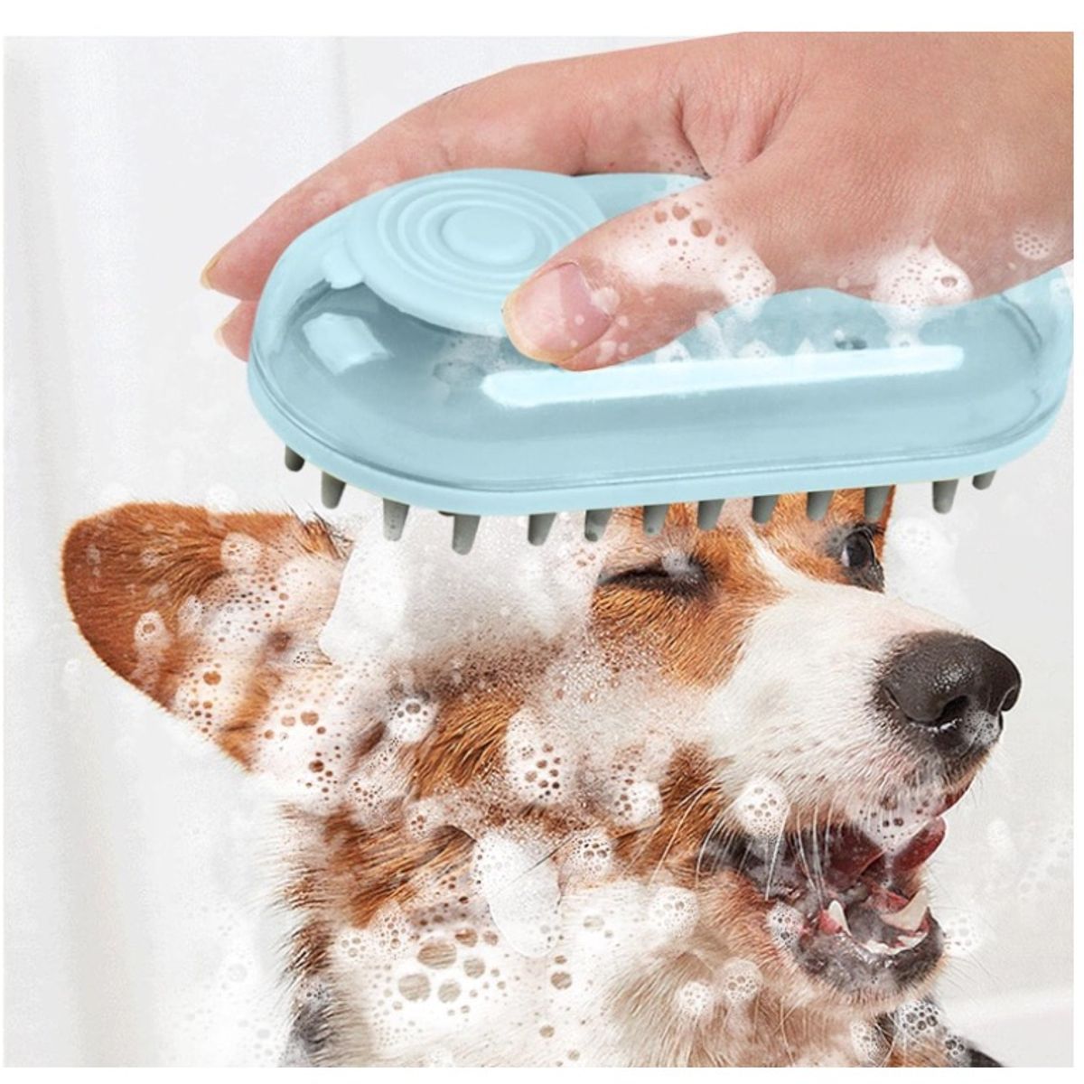 GENERICO - Cepillo Shampoo Mascotas Peine Masaje