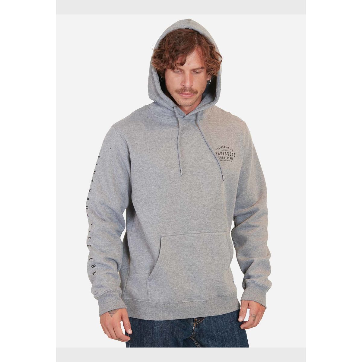 MAUI AND SONS - Poleron Ride You Life Gris Maui And Sons