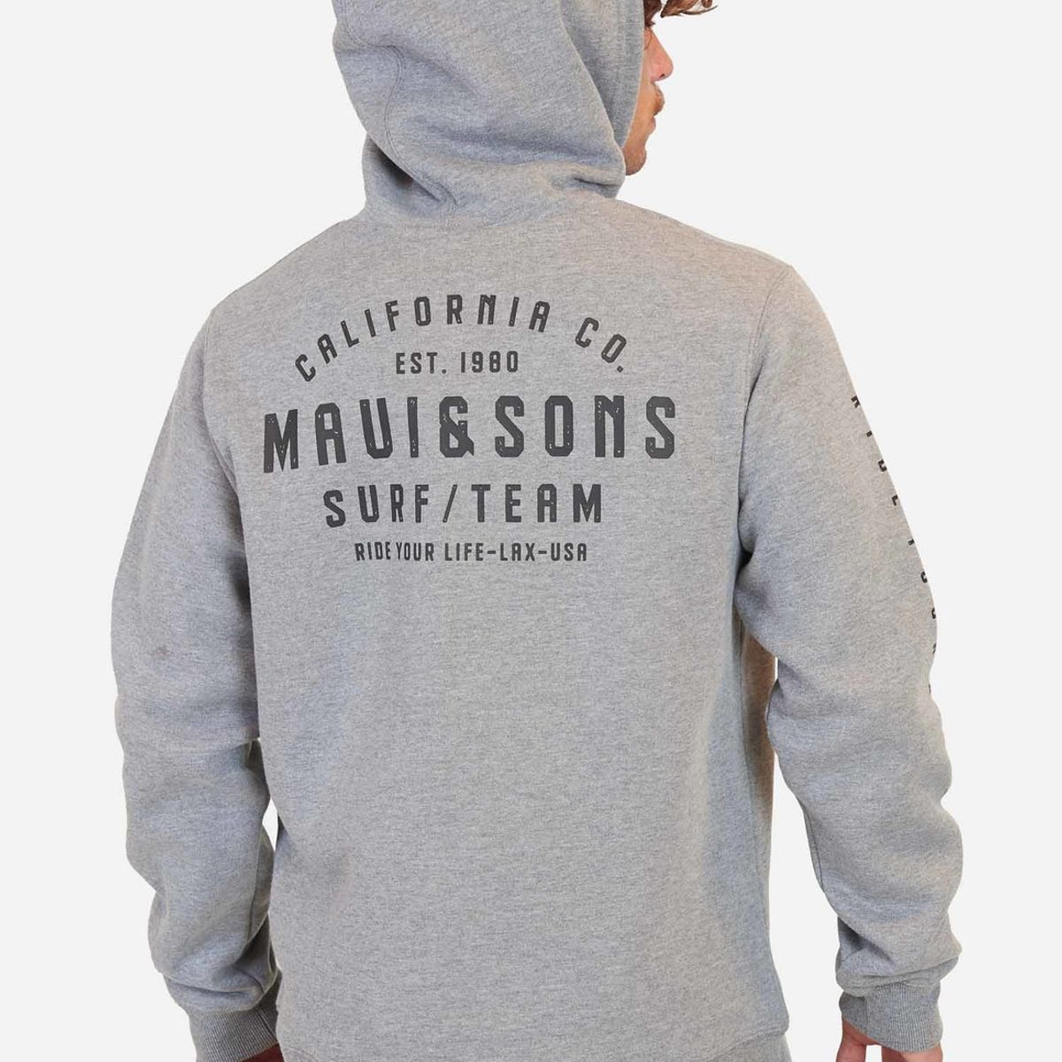 MAUI AND SONS - Poleron Ride You Life Gris Maui And Sons