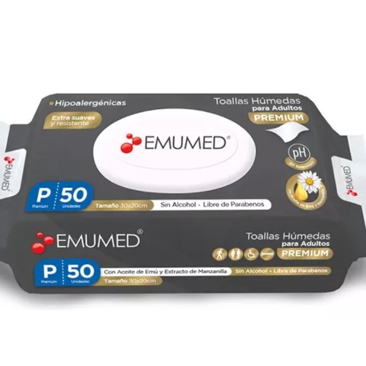 GENERICO - Toallas Humedas De Adulto Emumed 50und X6