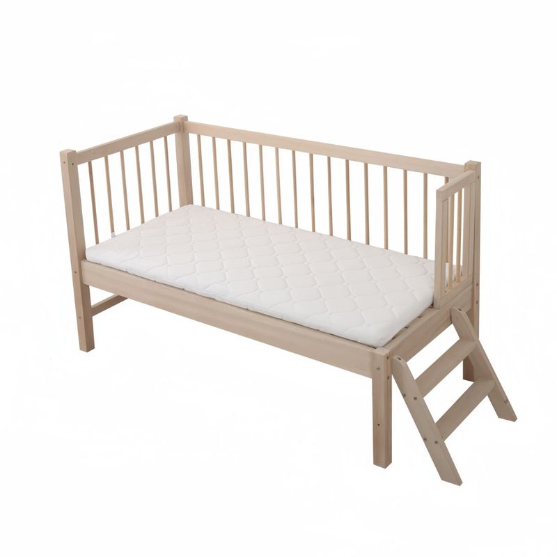LUBABYCAS - Cama Cuna Colecho Madera 150*70*86cm Con Colchón LuBabycas