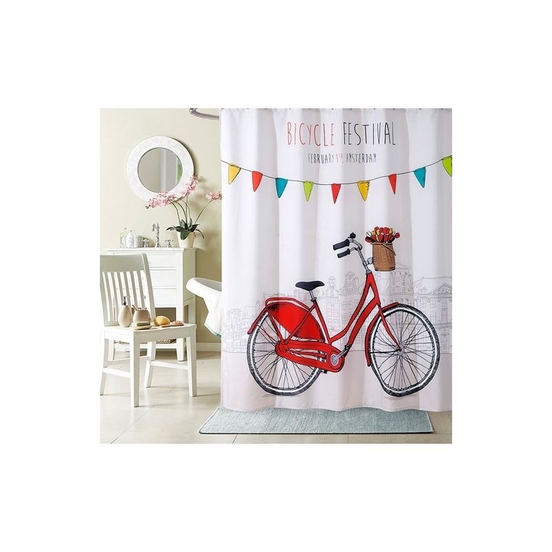 GENERICO - Cortina de baño Bike