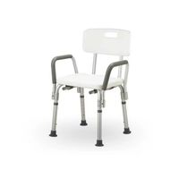 Silla Para Baño y Ducha Con Respaldo y Apoyabrazos