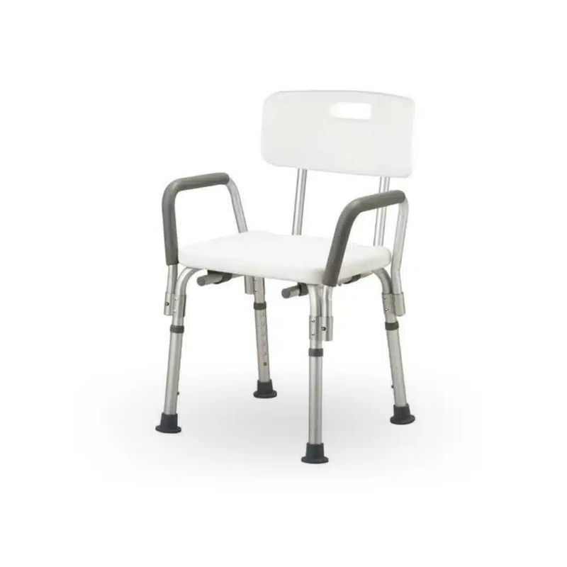 MEDICALTEC - Silla Para Baño y Ducha Con Respaldo y Apoyabrazos