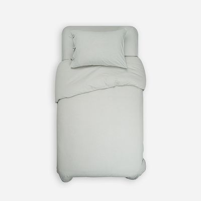 Imagen 2 del producto Funda Plumón Lino-Algodón Pure Liso Verde Salvia 1 Plaza