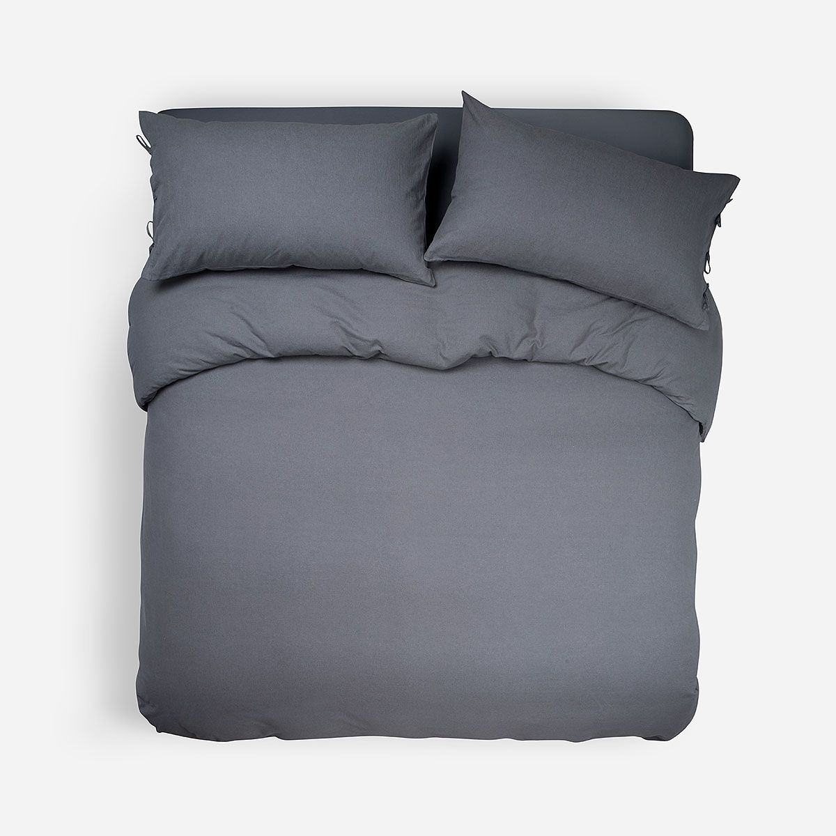ROSEN - Funda Plumón Lino-Algodón Pure Liso Grafito Super King