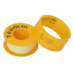 TAUMM - Pack 10 Unidades Teflón 1/2 6.6mt Amarillo Gas