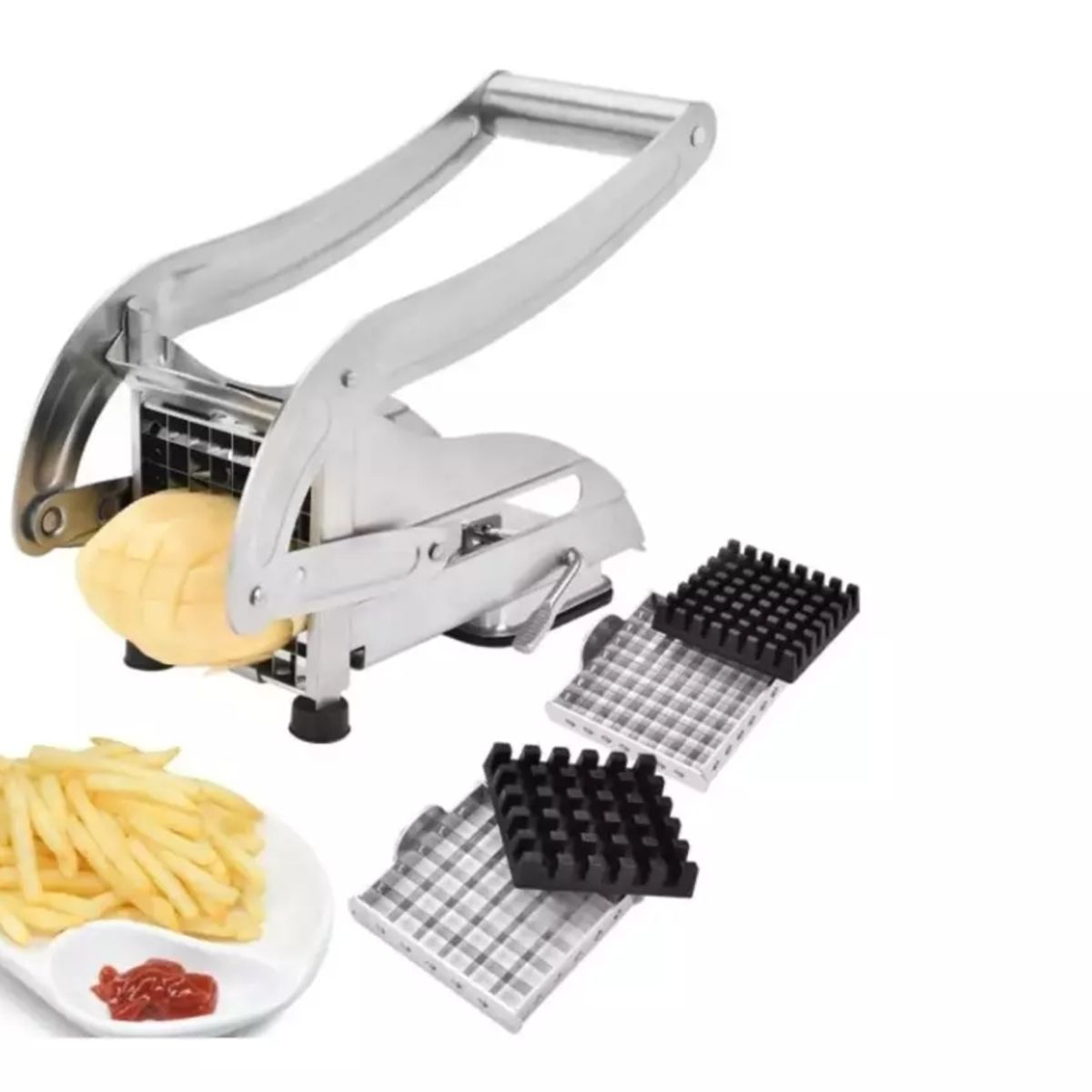 GENERICO - Cortador Picador Papas Fritas Verduras Acero Inoxidable