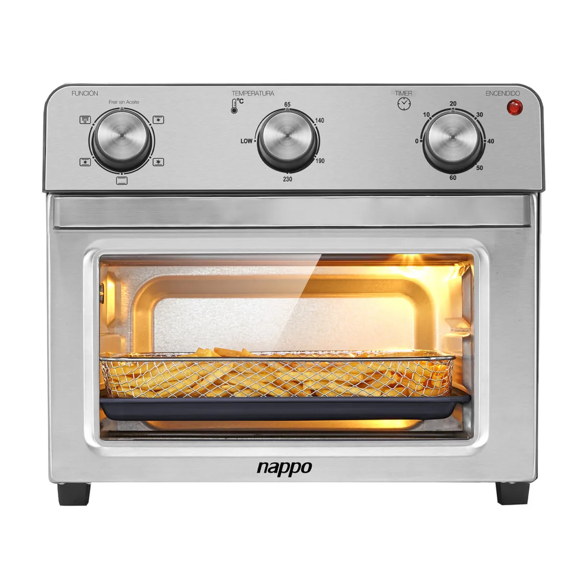 NAPPO - Horno Freidora Nappo 22L Sin Aceite 1500w Grill + Accesorios