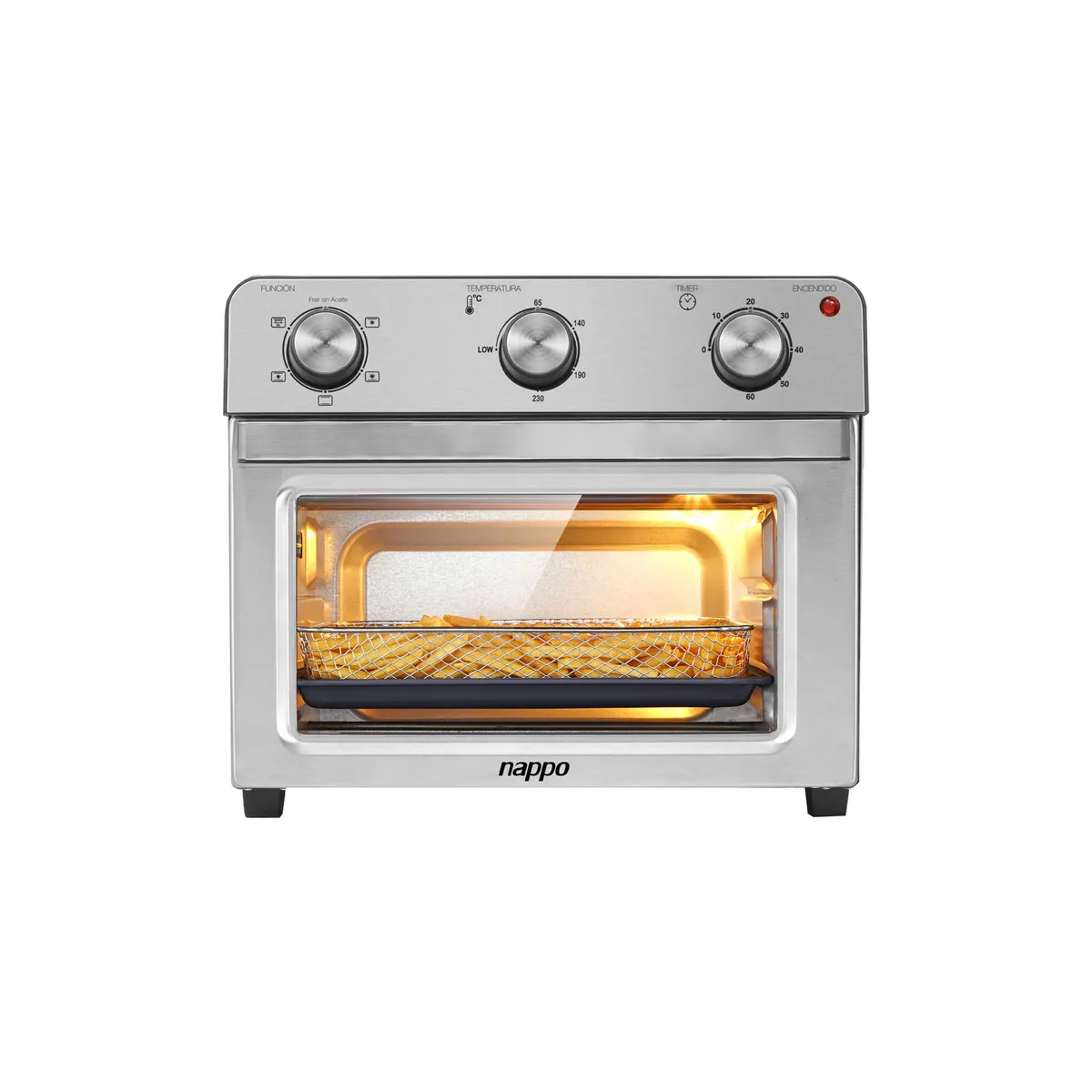 NAPPO - Horno Freidora Nappo 22L Sin Aceite 1500w Grill + Accesorios