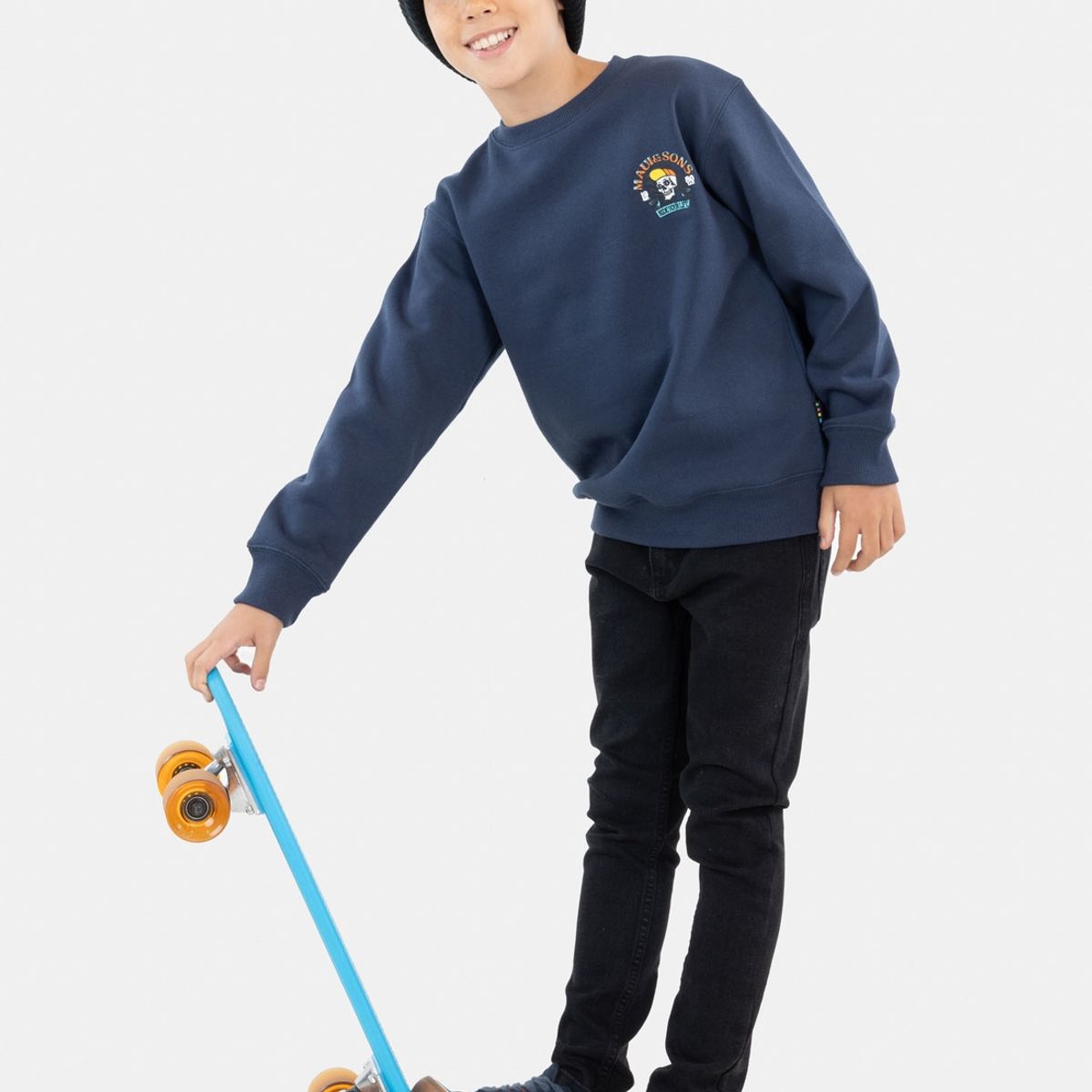 MAUI AND SONS - Poleron Shark Man Surf Azul Marino Niño Maui And Sons