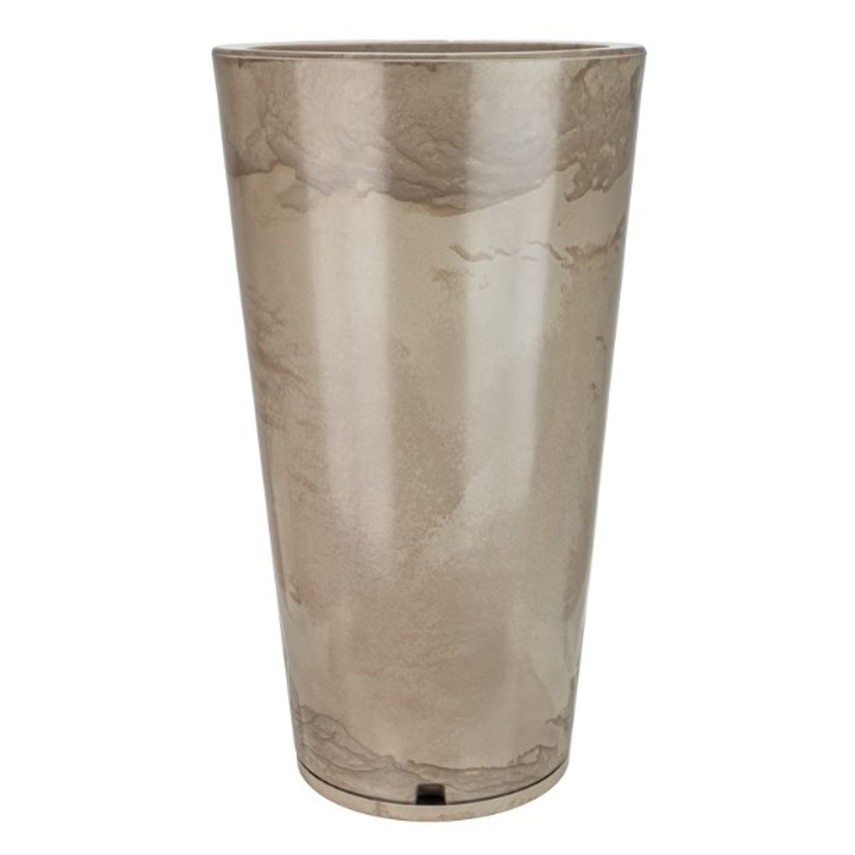 FLORIDIS - MACETERO FLORIDIS BEIGE EFECTO MARMOL GENEBRA 80CM ALTO CON PLATO